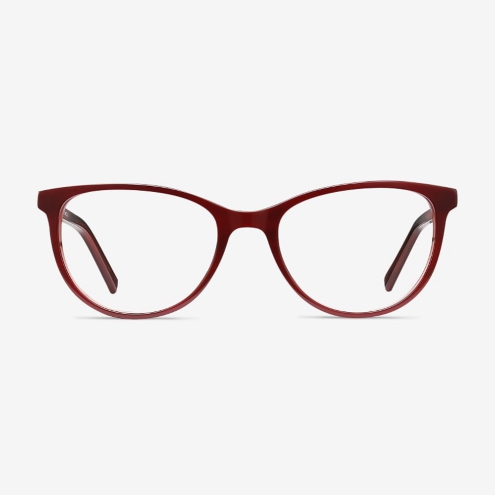 Red prescription glasses